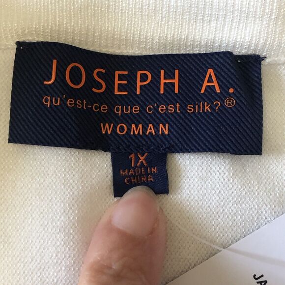 joseph a womens Sequin Front  Ivory Sweater Size 1X NWT - Picture 3 of 12